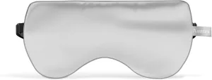 ASUTRA Silk Eye Pillow for Sleep, Silver | Filled w/Lavender & Flax Seeds | Weighted | Meditation & Light Blocking Blindfold