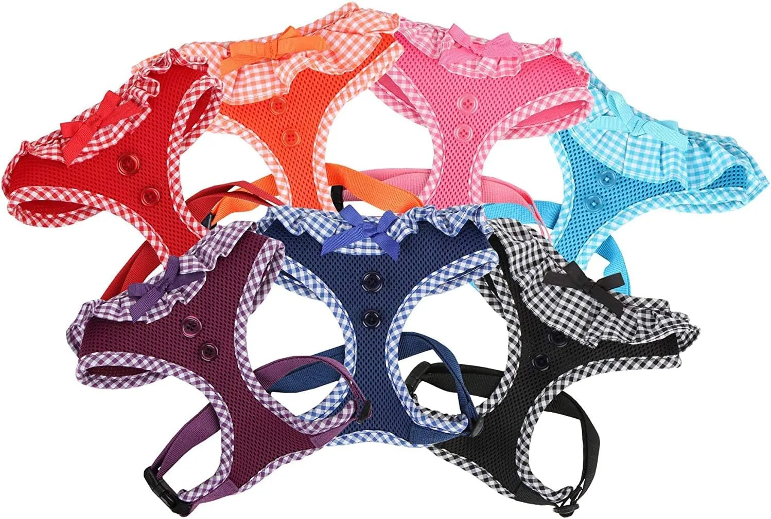 Authentic Puppia Vivien Harness, Pink, Medium