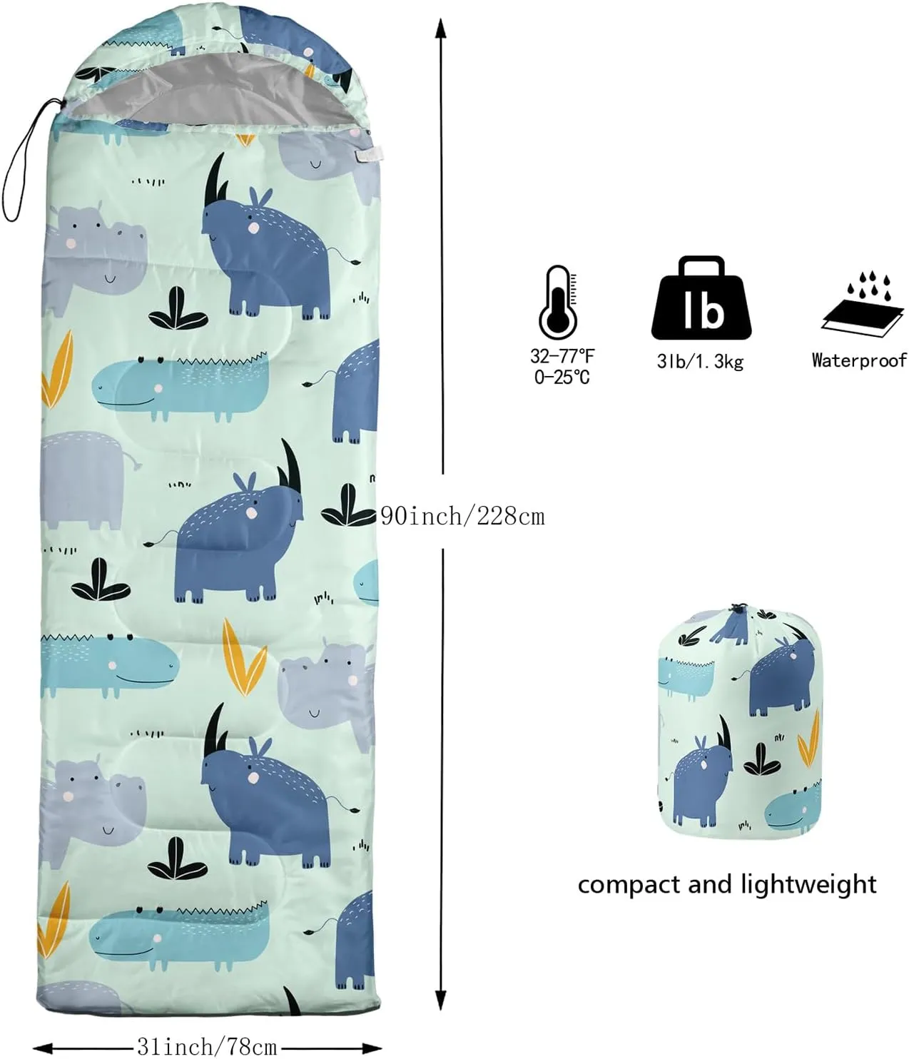 Axolotl Mermaid Scales Sleeping Bag for Kids Girls–Lightweight Warm Cold Weather Sleeping Bags,Waterproof Portable Sleeping Bag for Camping,3 Season Cold Weather Sleeping Bag,Sleeping Bag for Hiking