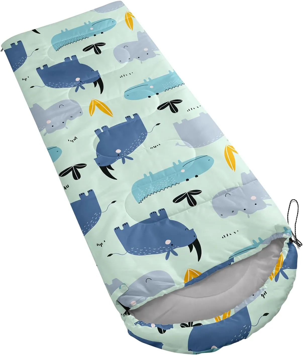 Axolotl Mermaid Scales Sleeping Bag for Kids Girls–Lightweight Warm Cold Weather Sleeping Bags,Waterproof Portable Sleeping Bag for Camping,3 Season Cold Weather Sleeping Bag,Sleeping Bag for Hiking