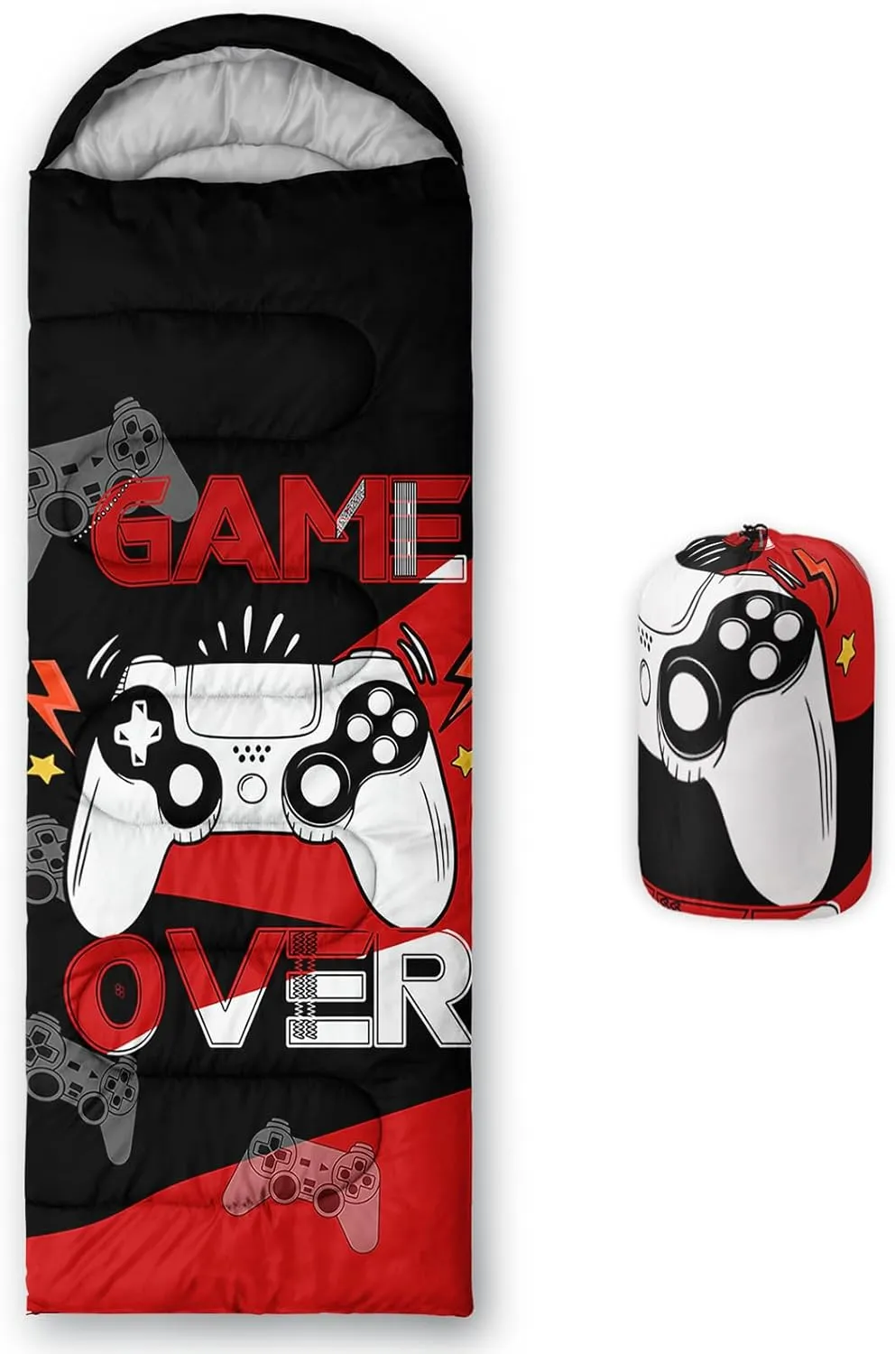 Axolotl Racing Car Sleeping Bag for Boys Men,Extreme Car Camping Bag,3 Season Waterproof Portable Camping Stuff with Compression Sack,Lightweight Compact Camping Gear Equipment for Hunting Travelling