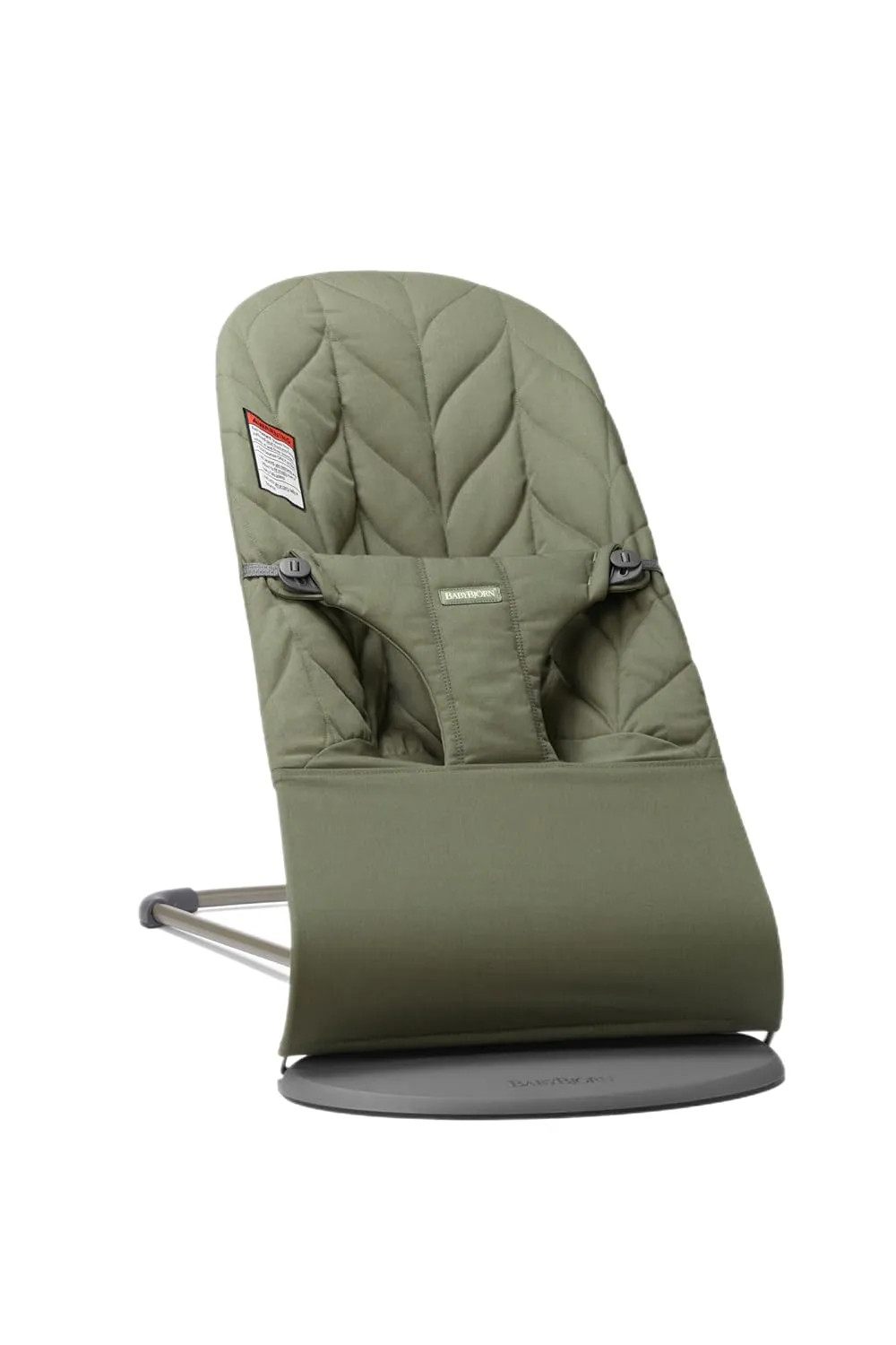 BabyBjörn Bouncer Bliss, Dark Green, Woven, Petal Quilt | 2-in-1 Adjustable Baby Bouncer Seat and Toddler Chair, Newborn to Toddler (8-29 lbs), 4 Positions, Lightweight & Portable