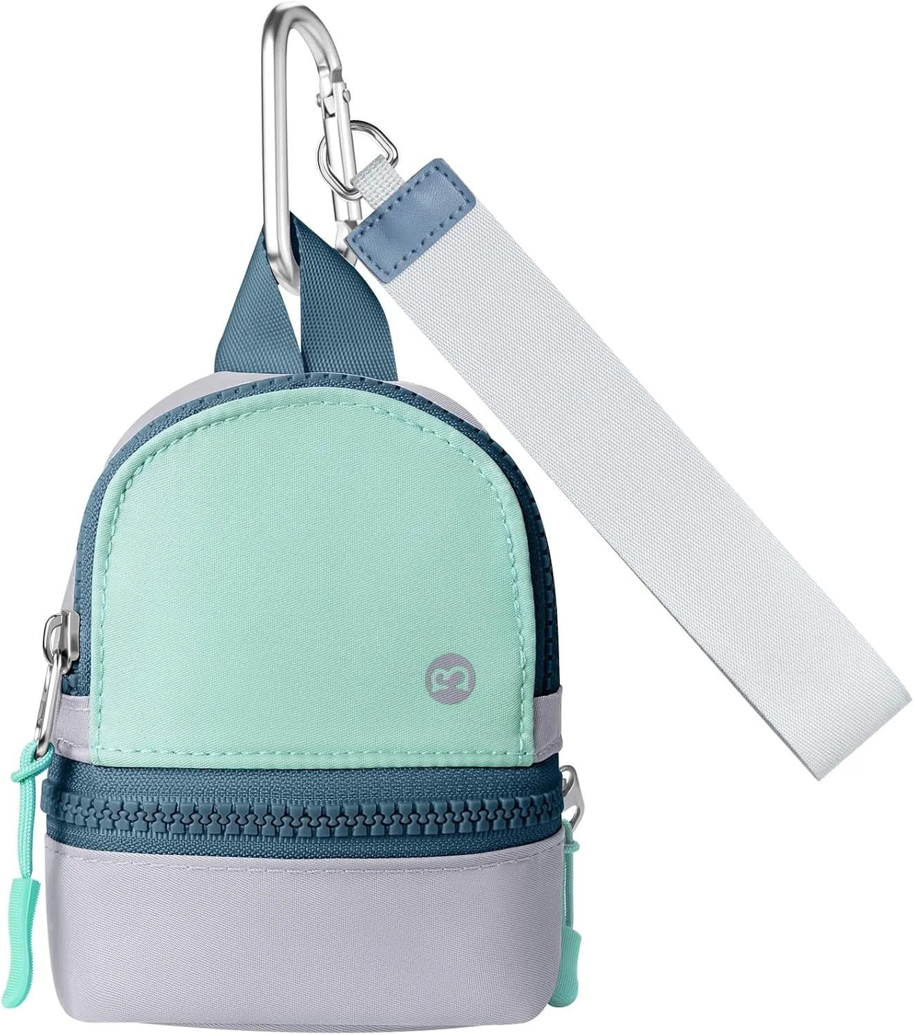 Babysun Mini Backpack Keychain Wristlet Pouch Small Change Coin Purse Cute Zipper Wallet With 3 RFID Card Slots For Women/Men Airpods Cosmetics