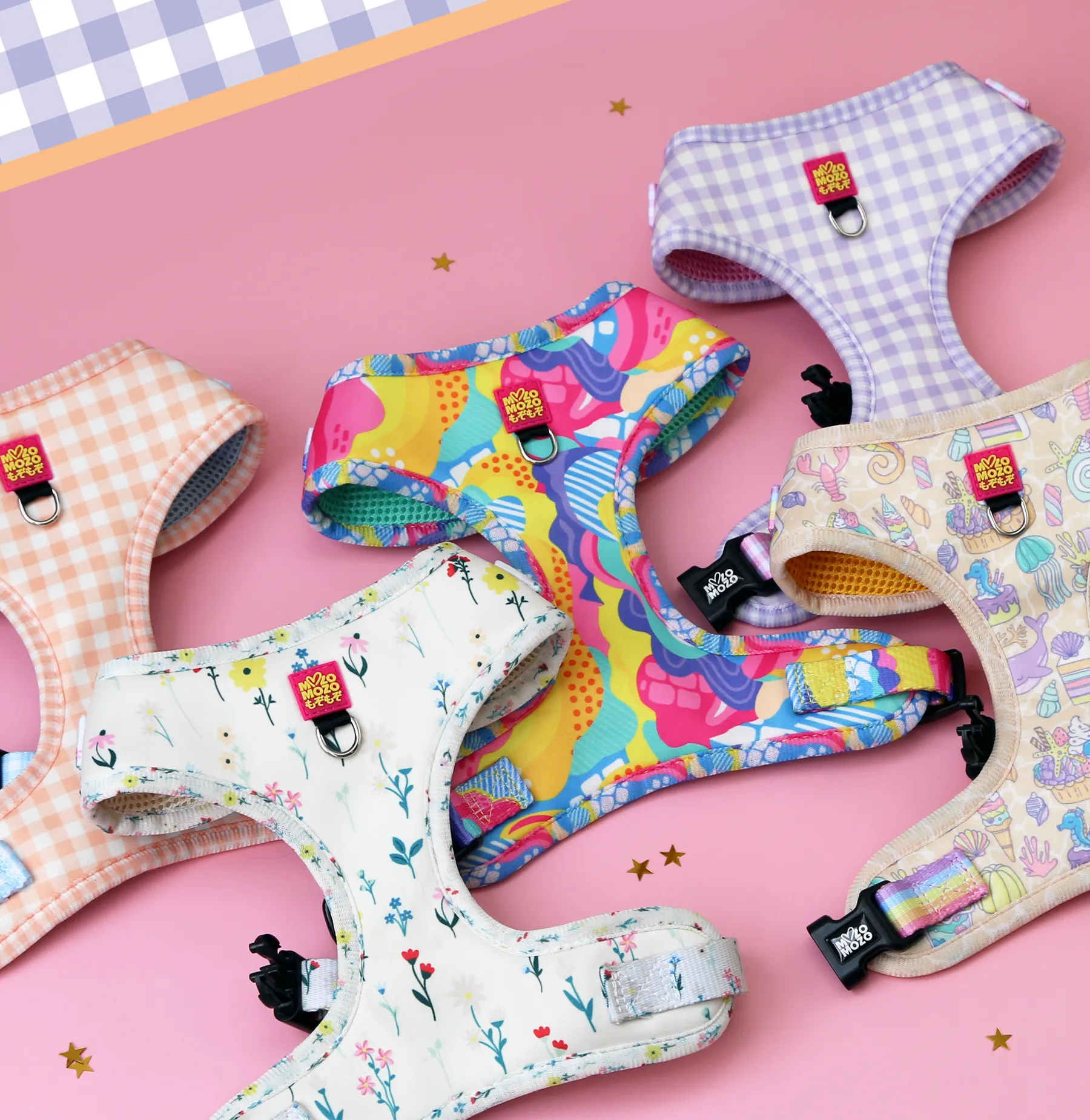 Barby gingham adjustable harness