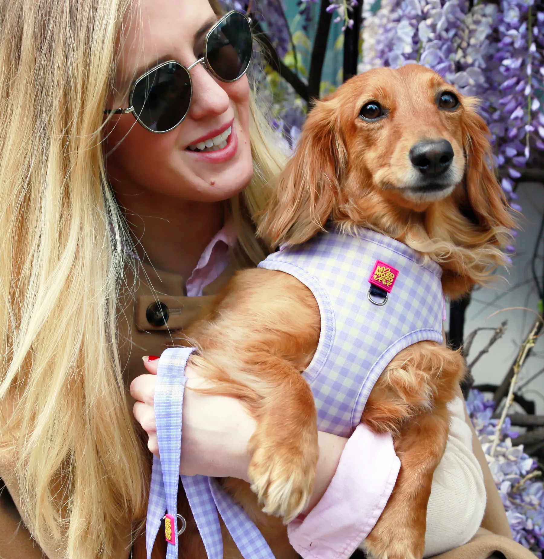 Barby gingham adjustable harness
