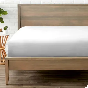 Bare Home Fitted Bottom Sheet Queen Size - Premium 1800 Microfiber - Ultra-Soft Hotel Luxury - Deep Pocket - Durable and Long Lasting (Queen, Cloud Grey)