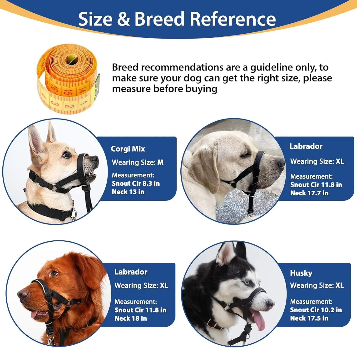 BARKLESS Head Collar for Dogs, No Pull Head Halter for Large Medium Small Dogs, Nose Leash Stops Heavy Pulling, Muzzle Leash with Padded Safety Strap for Walking Training(Black, XL)