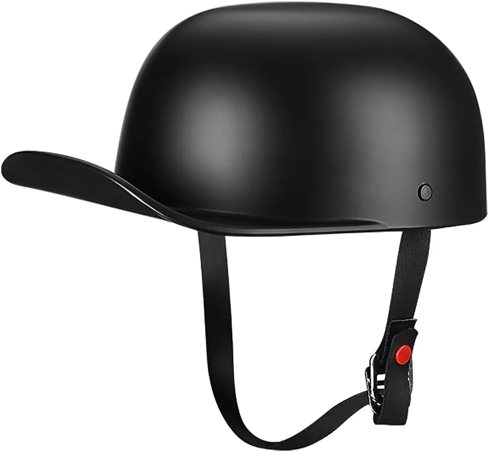Baseball Motorcycle Helmet Half Cap for Bike Cruiser Chopper Moped Scooter- Dot Approved