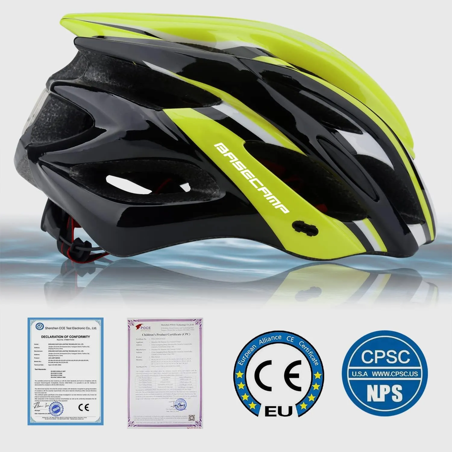 Basecamp Bike Helmet for Women Men with LED Safety Light Removable Sun Visor Lightweight Bicycle Helmet Adjustable Breathable Mountain & Road Cycling Helmets for Adult