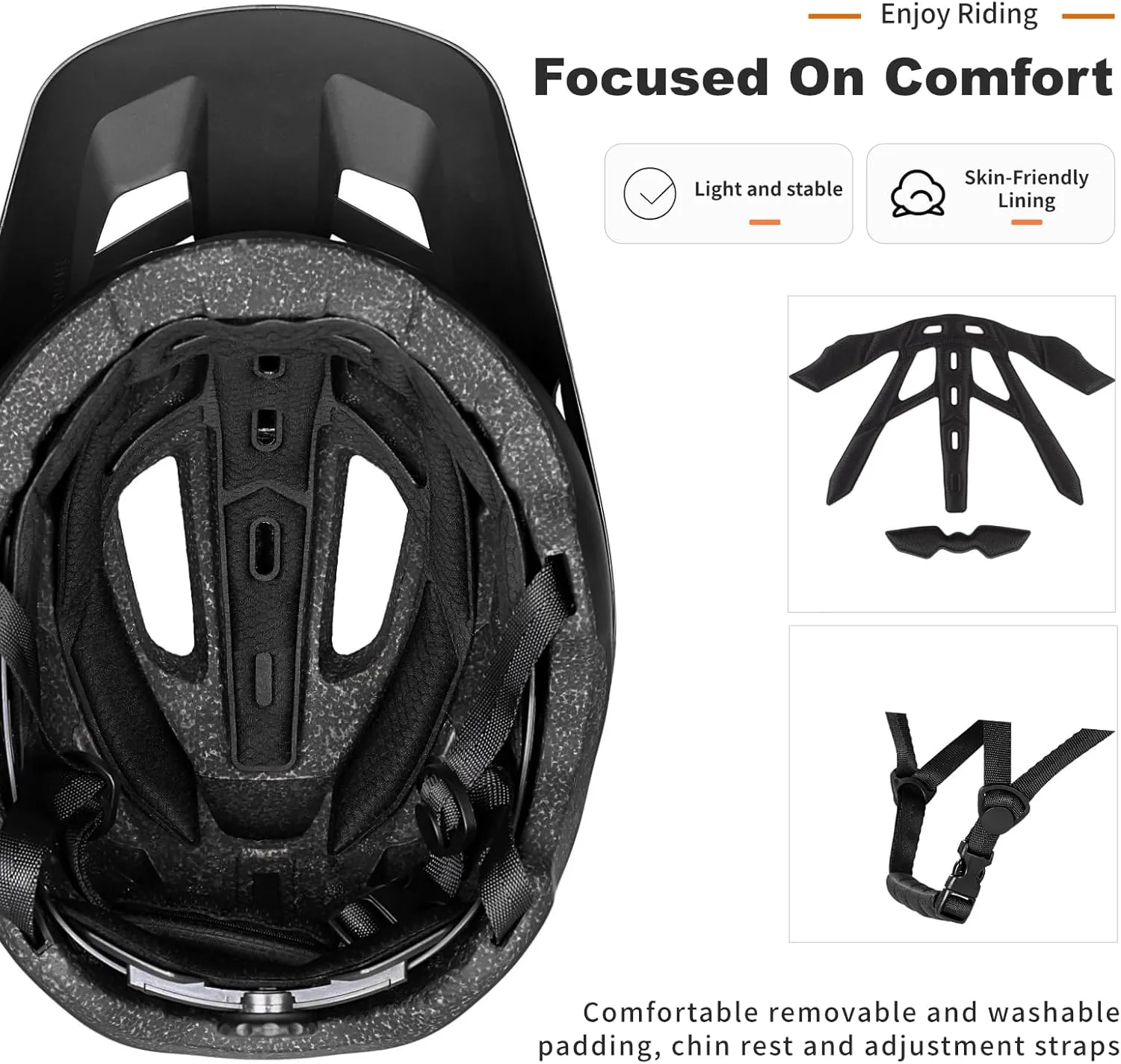 BATFOX Mountain Bike Helmet for Men Women,MTB Bicycle Cycling ebike Helmet for Adults Fit(52-60CM)