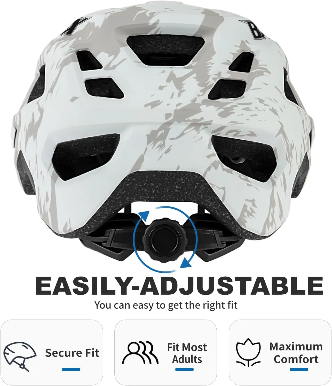BATFOX Mountain Bike Helmet for Men Women,MTB Bicycle Cycling ebike Helmet for Adults Fit(52-60CM)