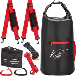Bear Food Bag Hanging System - Ultralight 20L Waterproof Bear Bag Kit for Camping with Survival Rope, Clips, Rock Pouch, and Instructions - Perfect for Backpacking and Outdoor Adventures