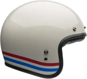 BELL Custom 500 Open-Face Motorcycle Helmet (Stripes Pearl White - Large)