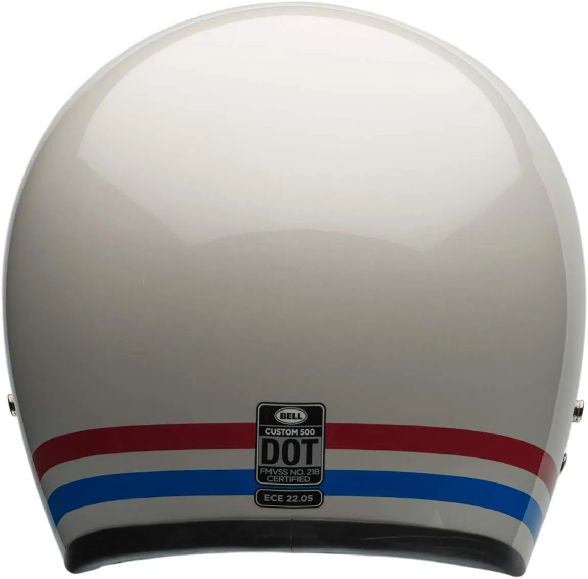 BELL Custom 500 Open-Face Motorcycle Helmet (Stripes Pearl White - Large)