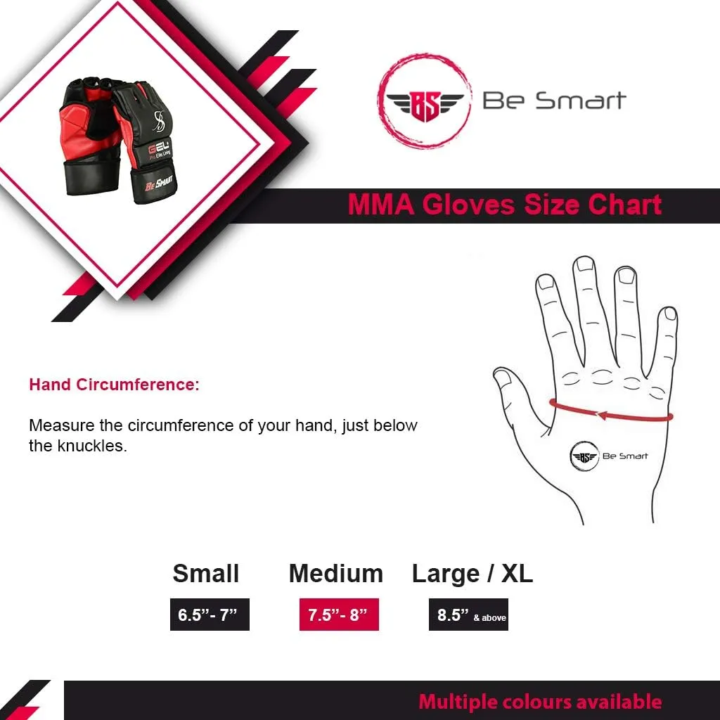 BeSmart UFC Kickboxing Gloves - MMA Sparring & Training Gloves for Mixed Martial-Arts, Adults Men & Women