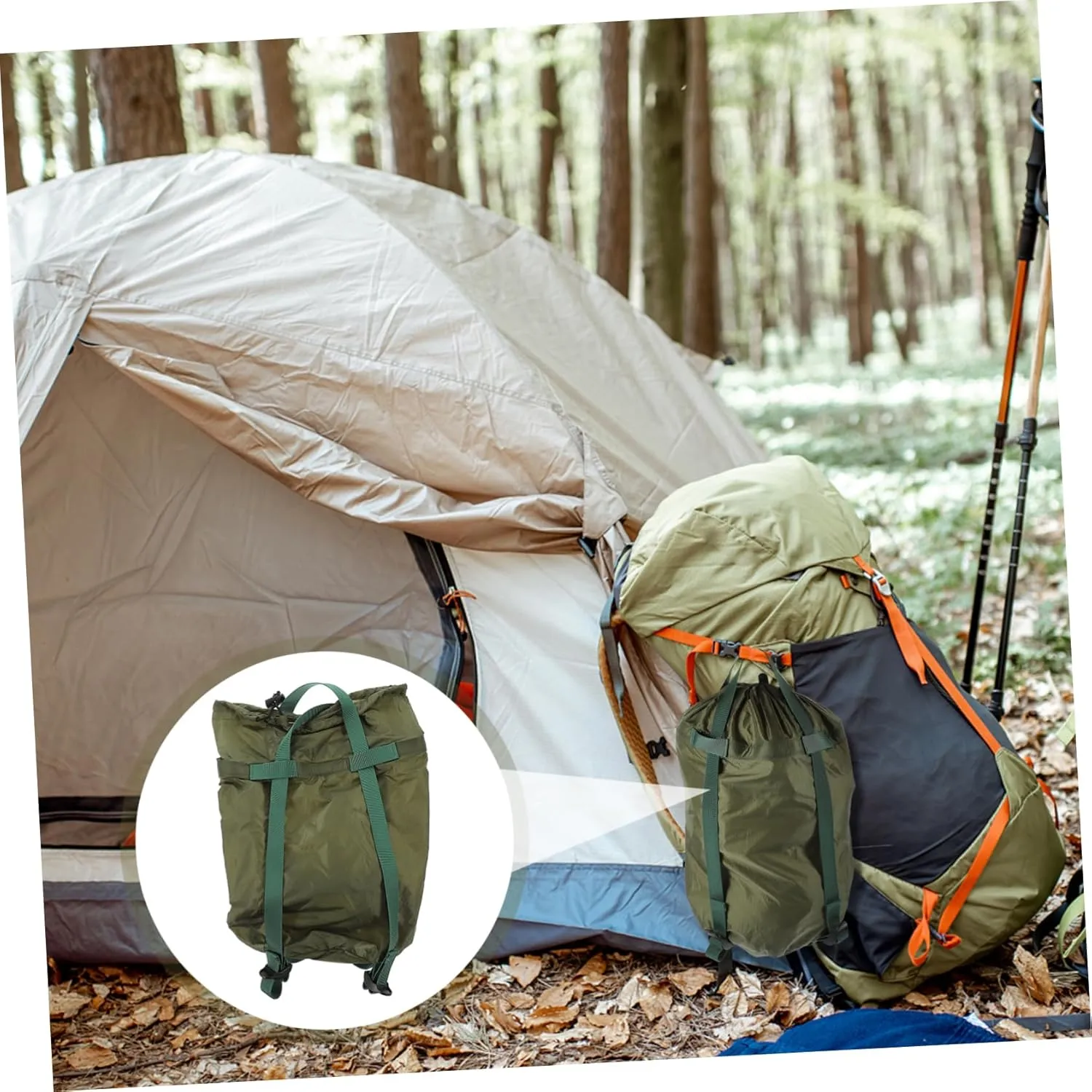 BESPORTBLE 2pcs Travel Compression Bags Clothing Storage Bags Organizer Bags for Travel Camping Compression Bag
