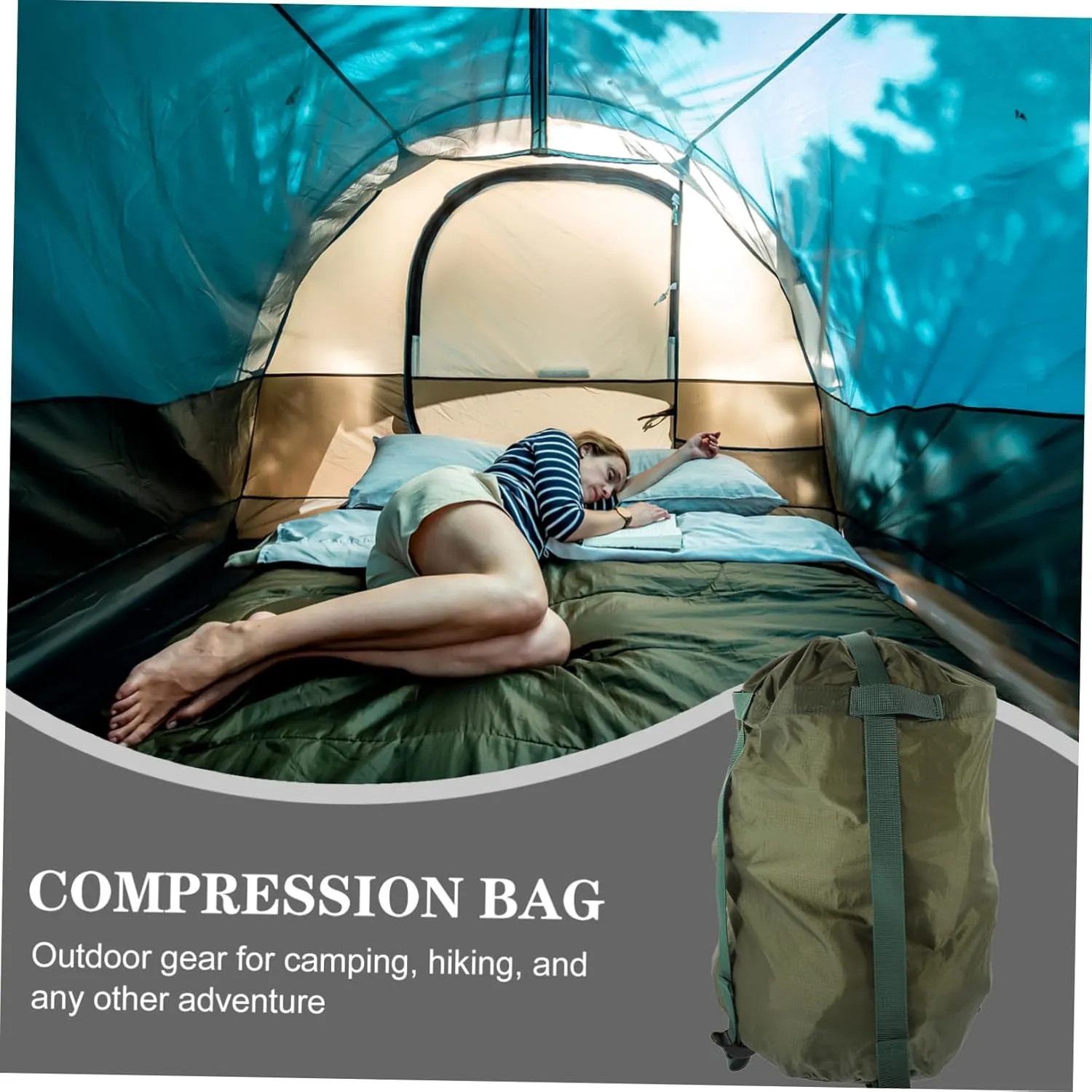 BESPORTBLE 2pcs Travel Compression Bags Clothing Storage Bags Organizer Bags for Travel Camping Compression Bag