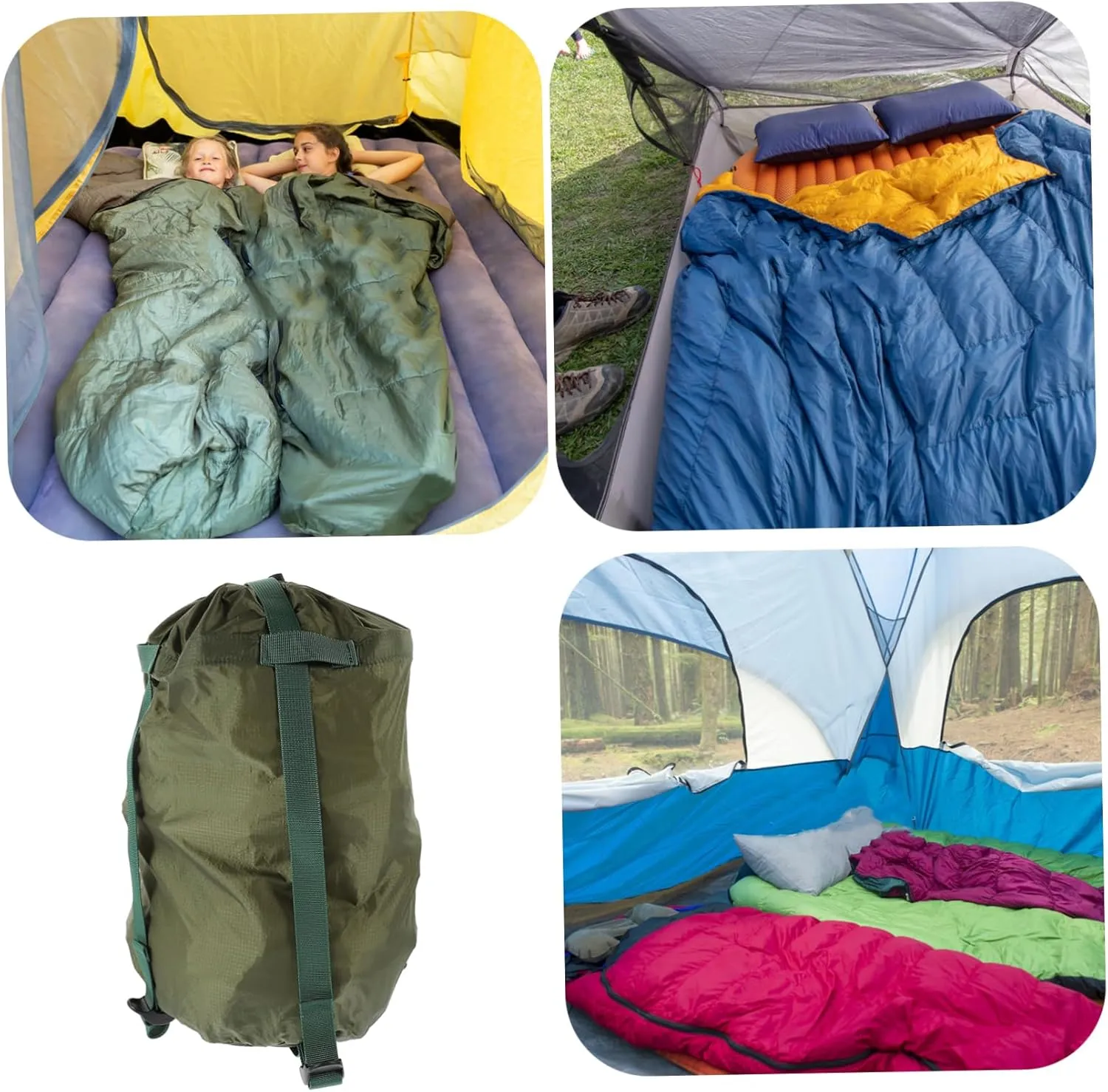 BESPORTBLE 2pcs Travel Compression Bags Clothing Storage Bags Organizer Bags for Travel Camping Compression Bag