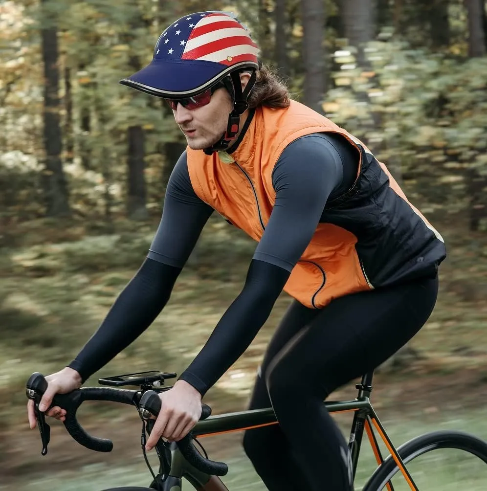 Bicycle Helmet for Adults Small/Large Bike Helmet for Women and Men Adjustable Safe Baseball Cap PU Sunshade 21.7-24.4 INCH Bike Cycling Helmets with 12PCs Reflective Sticker