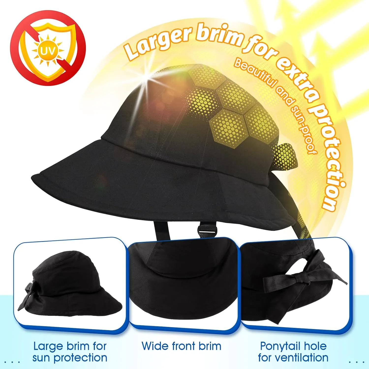Bicycle Helmet Hat Shaped Helmet Safety 58-60cm Sun Hat Bike Helmet Hat Type Helmet for Women's Unisex School Cycling Riding