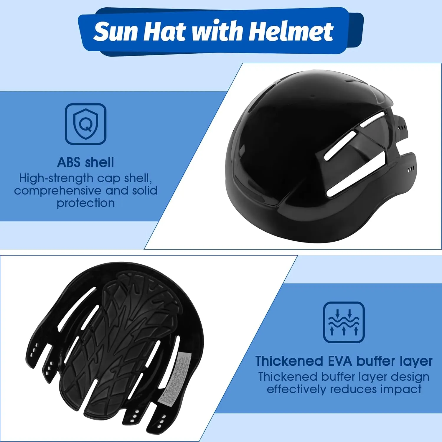 Bicycle Helmet Hat Shaped Helmet Safety 58-60cm Sun Hat Bike Helmet Hat Type Helmet for Women's Unisex School Cycling Riding