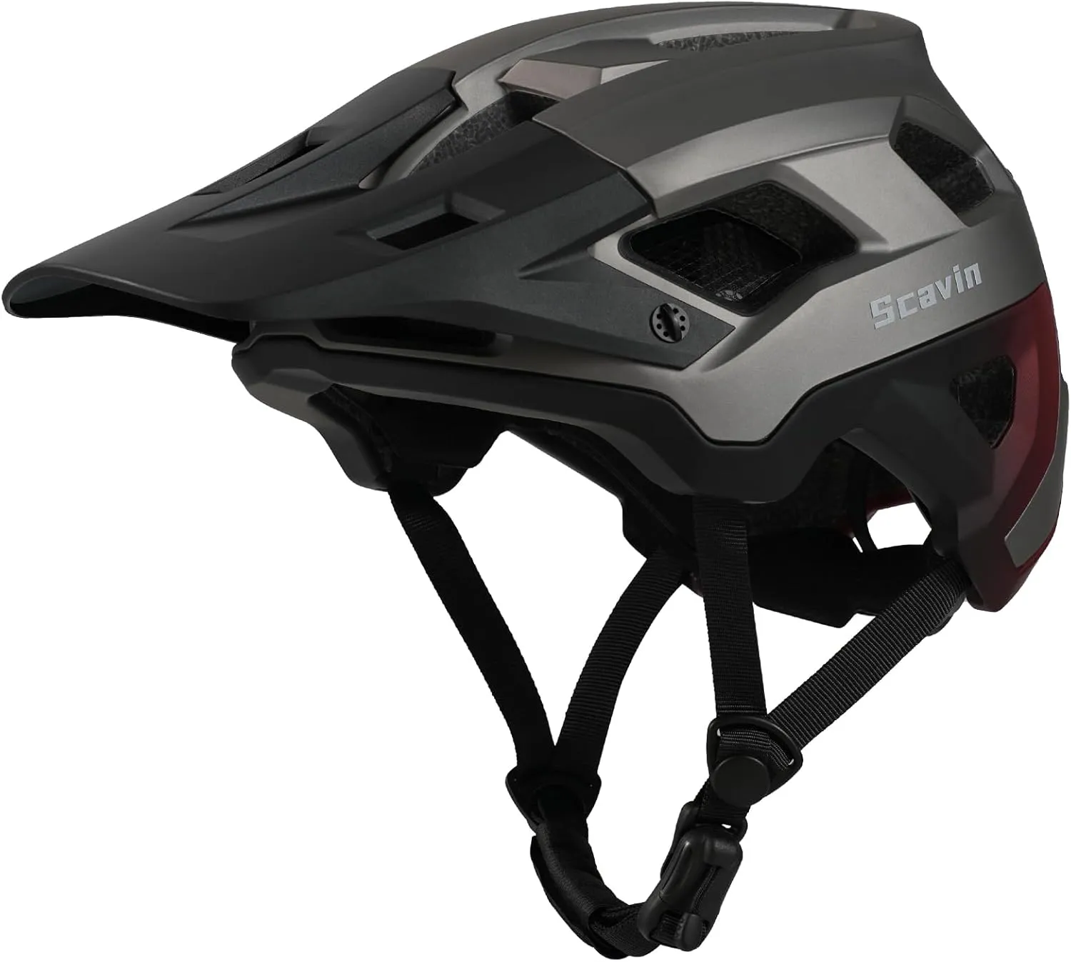 Bike Helmet for Adult, Moutain Road Bicyle Helmet Certified Adjustable MTB Cycling Helmet with Removable Visor and EPS Foam Interior