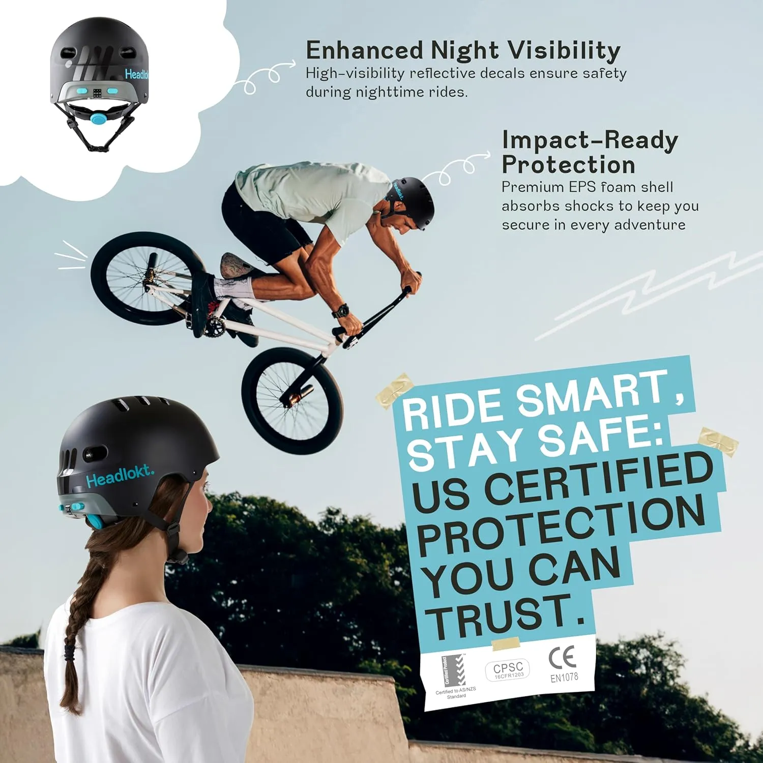 Bike Helmet for Adults: Award Winning, Patented Anti-Theft Lock System, US Certified Safe Bicycle Helmet for Men, Women, Teens | Superior Comfort for Ebike, Scooter, BMX, Skateboard Helmets