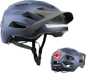Bike Helmet, Helmets for Adults Men, Front and Back LED Lights Safe Certified MTB Road Bicycle Helmet with Adjustable Brim