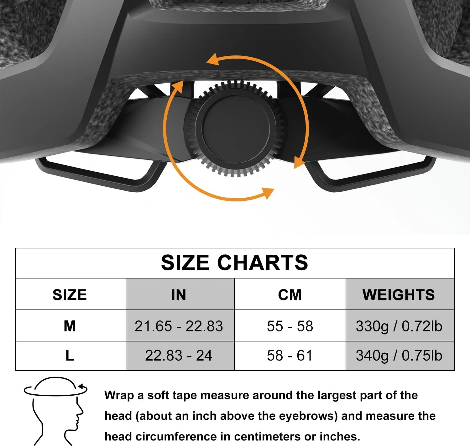 Bike Helmet, Helmets for Adults Men, Front and Back LED Lights Safe Certified MTB Road Bicycle Helmet with Adjustable Brim