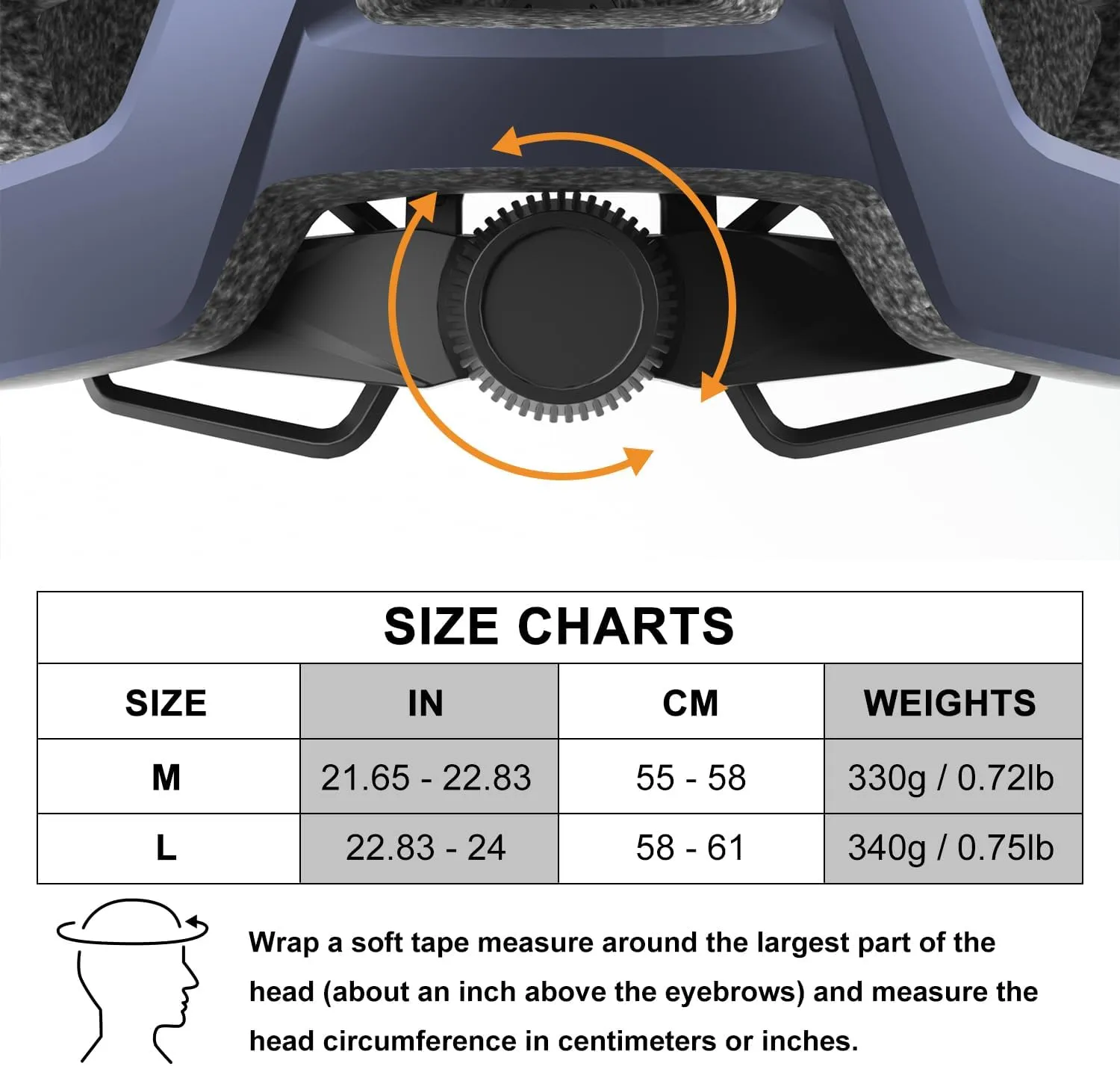 Bike Helmet, Helmets for Adults Men, Front and Back LED Lights Safe Certified MTB Road Bicycle Helmet with Adjustable Brim