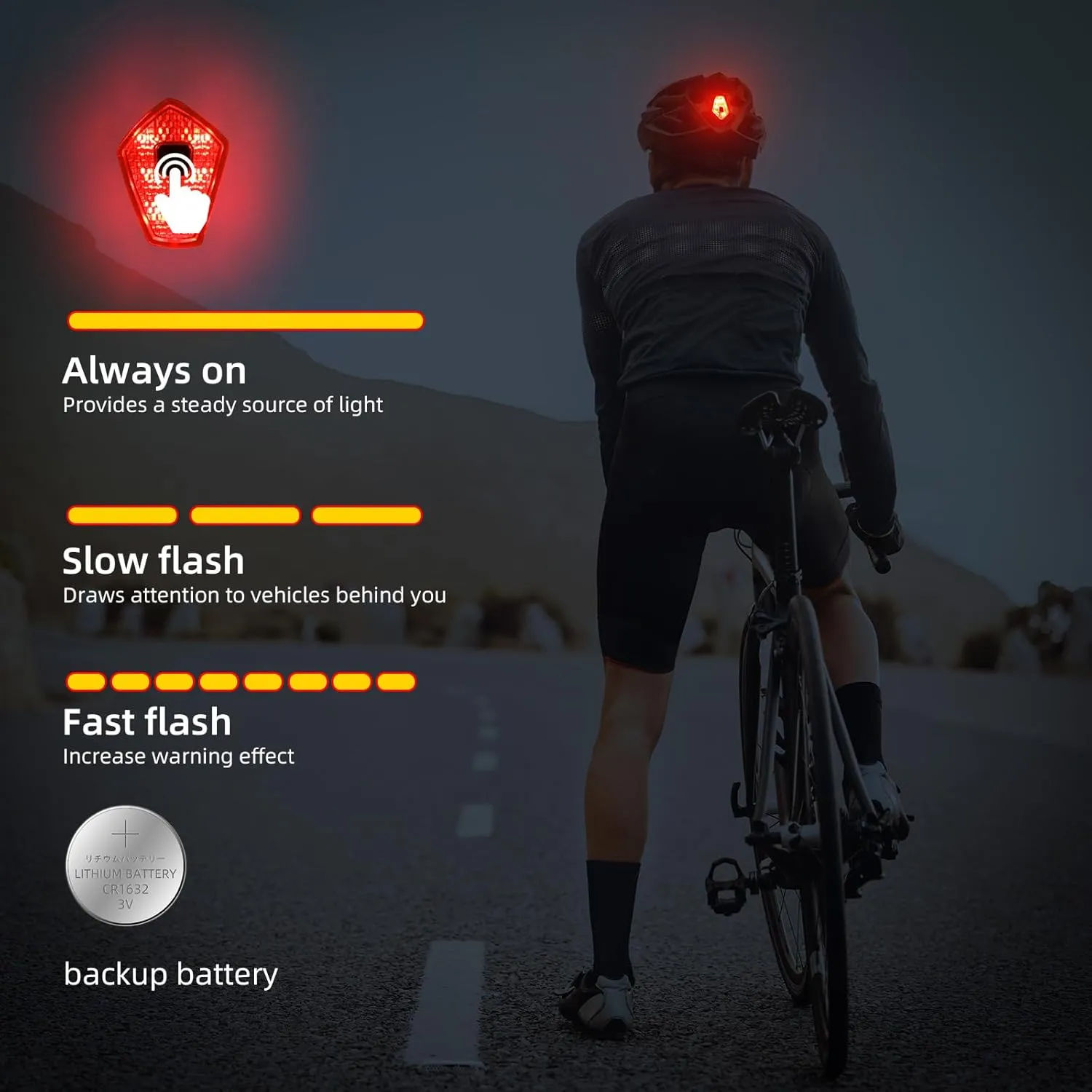 Bike Helmet Men Women, Shinmax Bicycle Helmet with Rear Light and Detachable Visor
