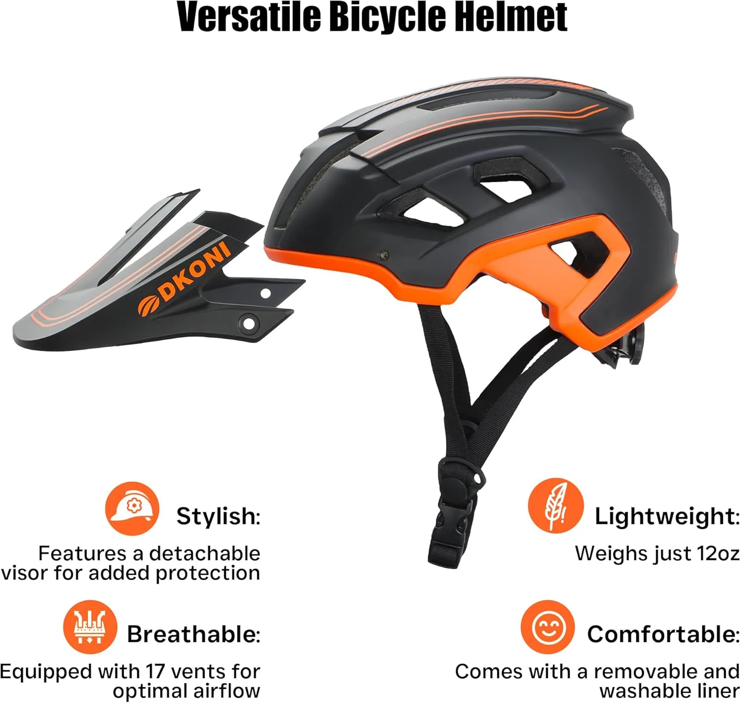 Bike Helmet Mountain Bike Helmets for Adults:Men Women Bicycle Helmet Certified MTB Cycling Helmet with Visor