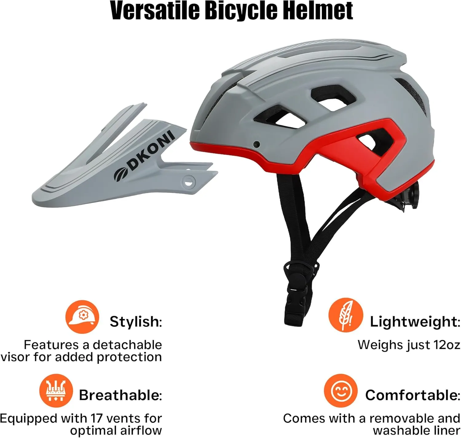 Bike Helmet Mountain Bike Helmets for Adults:Men Women Bicycle Helmet Certified MTB Cycling Helmet with Visor