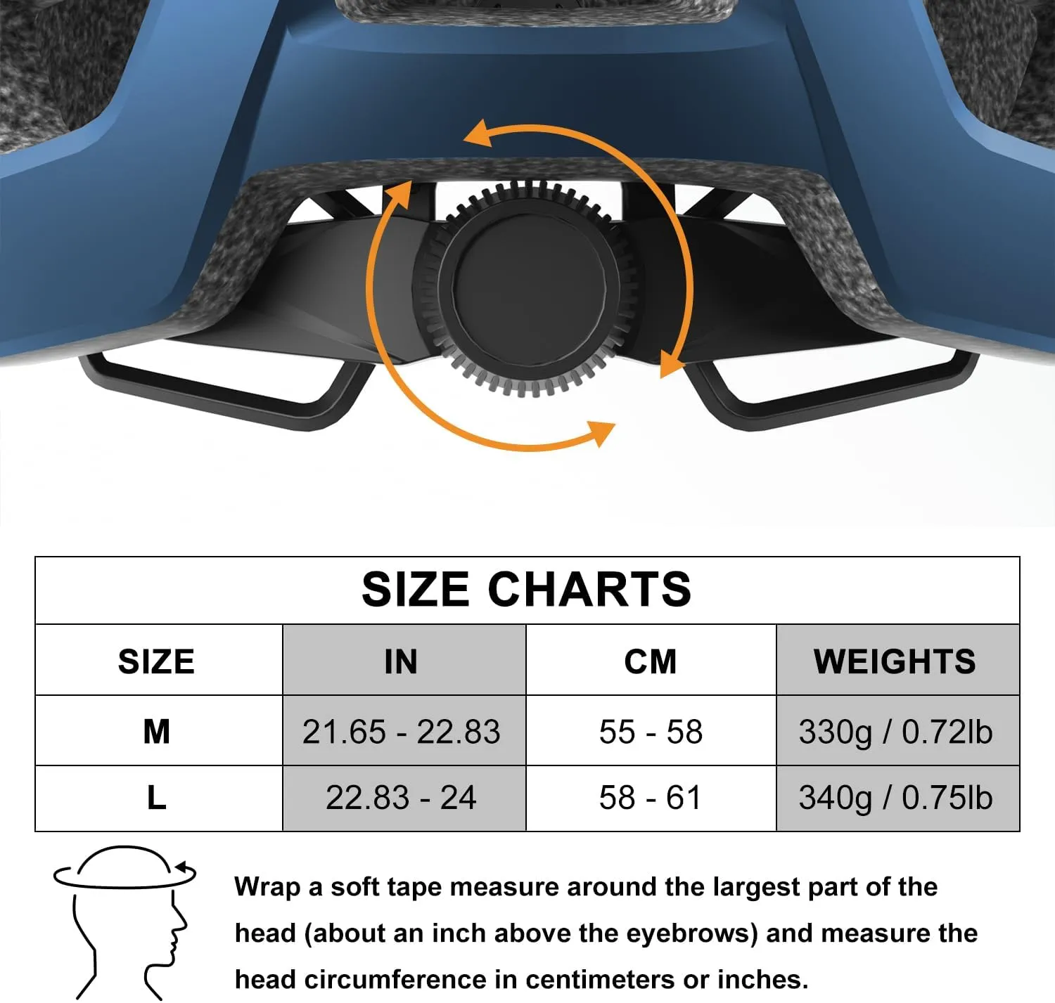 Bike Helmet, Mountain Bike Helmets for Men and Women, Front and Back LED Lights Safe Certified MTB Road Bicycle Helmet with Adjustable Brim