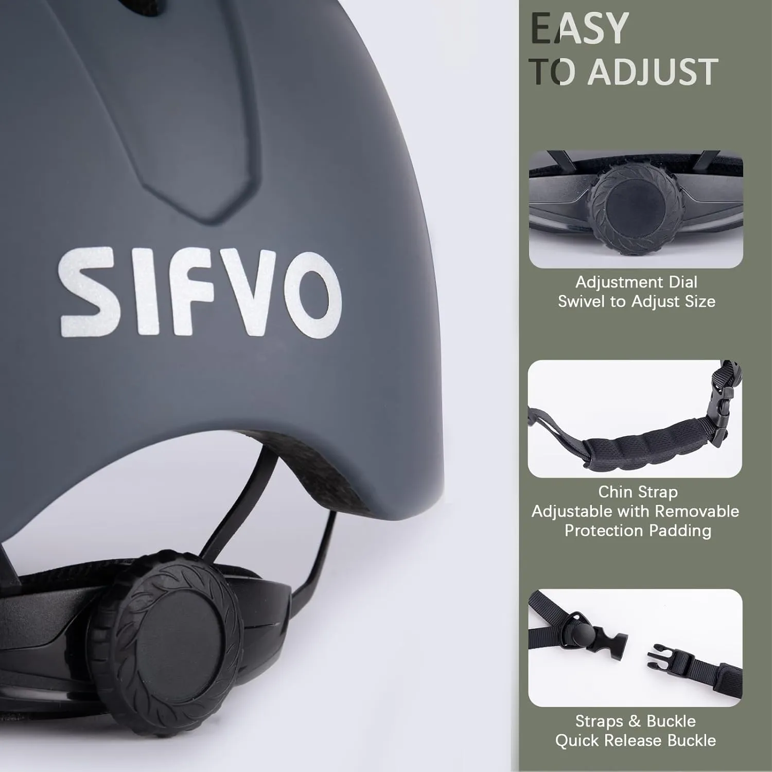 Bike Helmet SIFVO Bike Helmets for Adults Extended Visor Road Bike Helmet Scooter Helmet Adjustable and Lightweight Bicycle Helmets for Men and Women 56-61