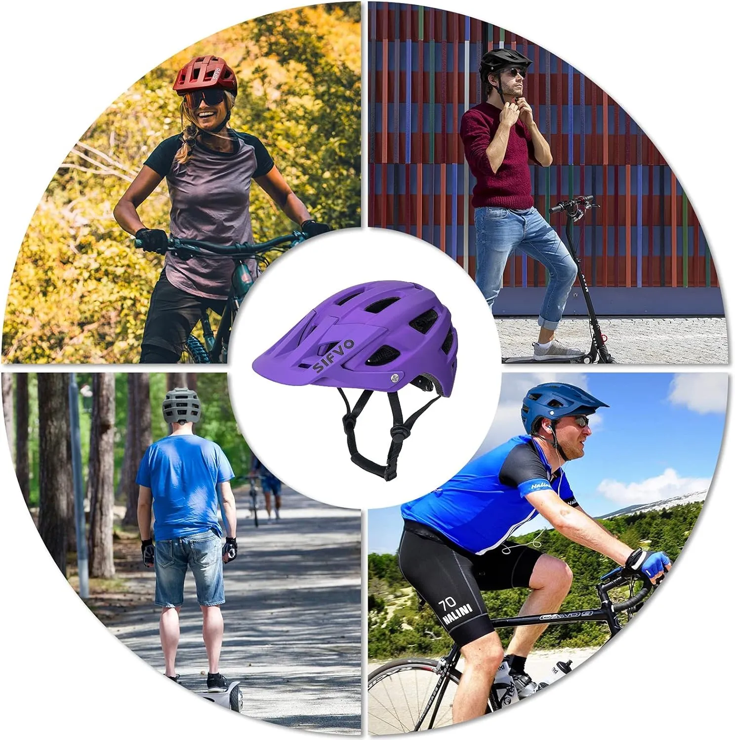 Bike Helmet, SIFVO Bike Helmets for Men and Women, Mountain Bike Helmet with Visor Helmets for Adults to Youth Bicycle Helmet Road Bike Helmet Safe and Comfortable 54-62cm【M/L】