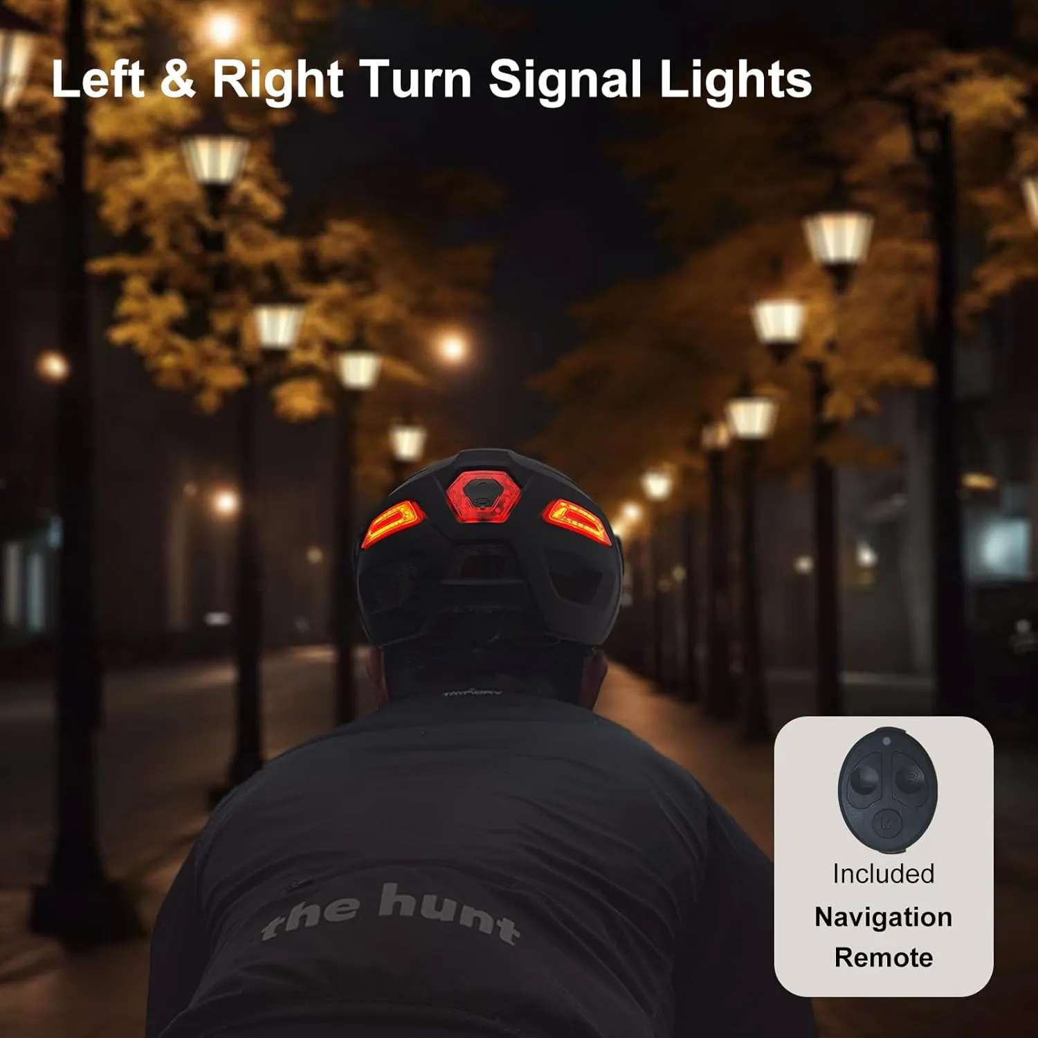 Bike Helmet, Smart Bike Helmets, Front and Rear LED Turn Signals Remote Control, Cycling Helmet for Adults Men and Women