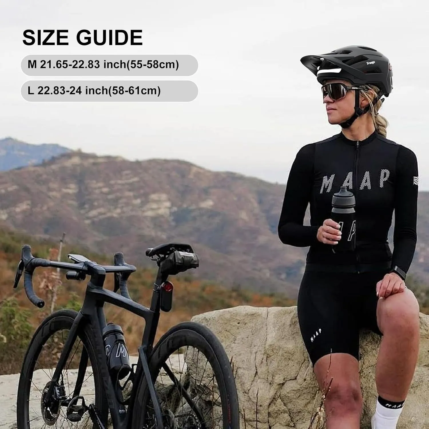Bike Helmet, Smart Bike Helmets, Front and Rear LED Turn Signals Remote Control, Cycling Helmet for Adults Men and Women