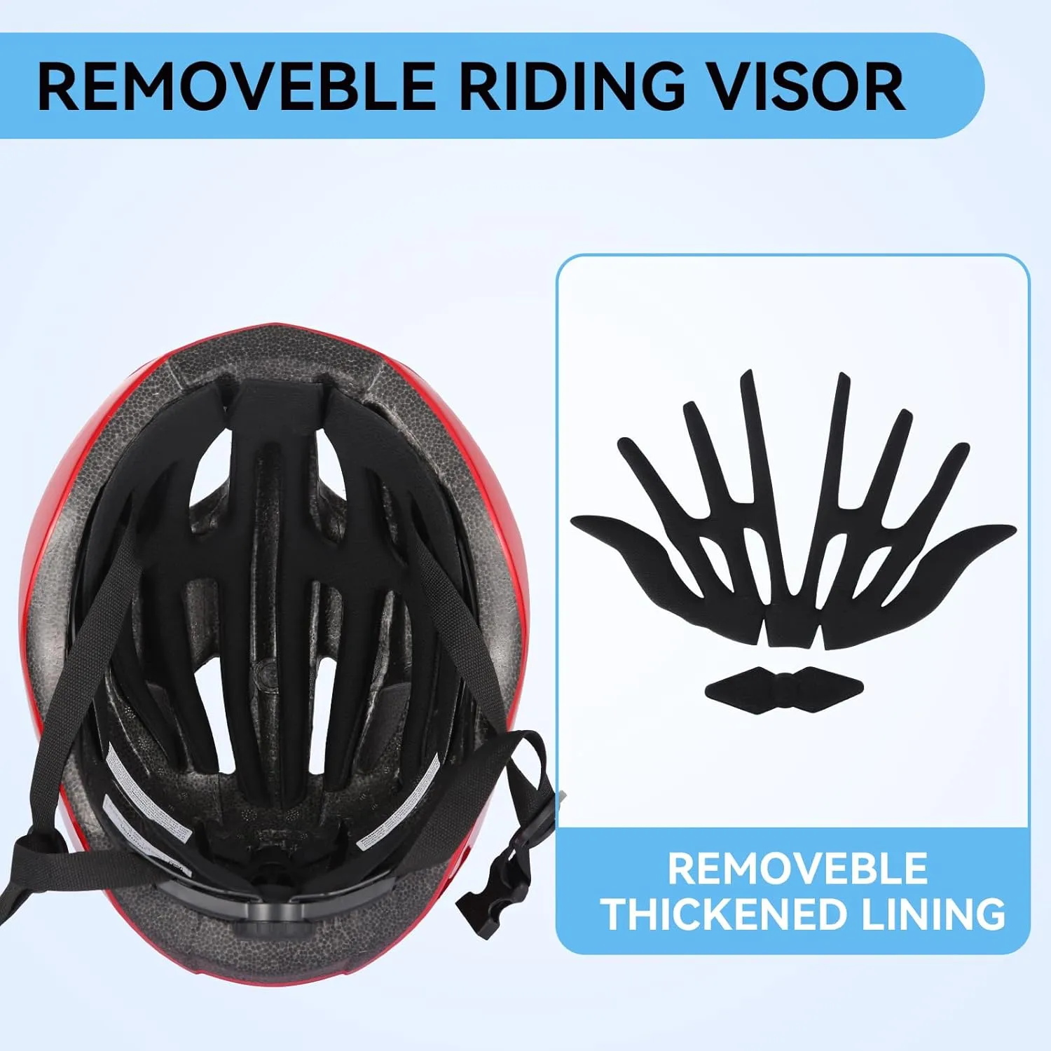 Bike Helmet with LED Light for Adults Lightweight Road Bike Helmet Mountain for Women, Bike Helmets with Rechargeable USB Light for Men Bicycle Helmet Recreational Cycling Helmet…