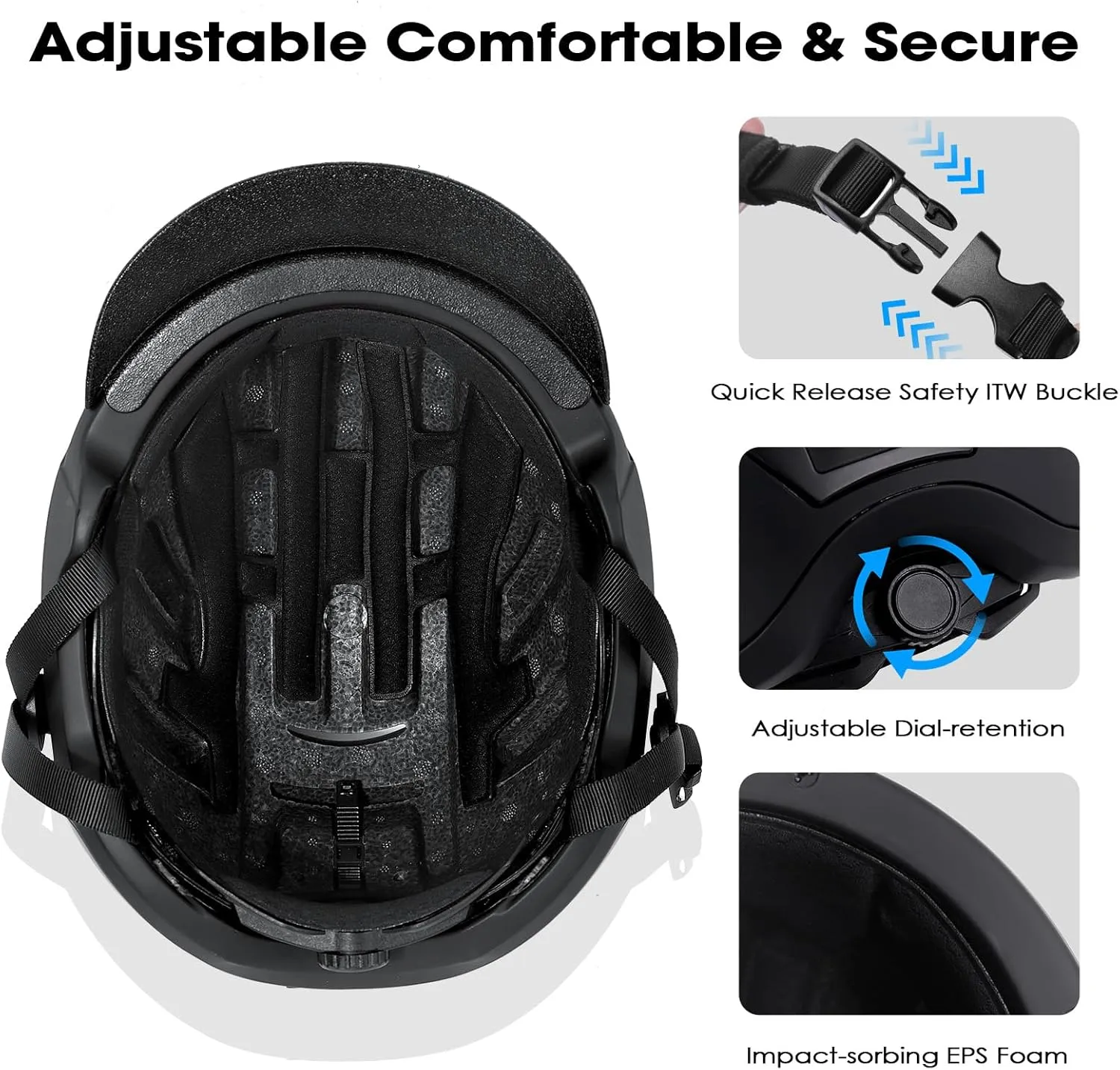 Bike Helmet with Turn Signal Light - Shinmax Bicycle Helmet with Front & Rechargeable Rear Light, Detachable Visor, Cycling Helmet for Adult Men Women Perfect for Commuter MTB Scooter E-bike City Road