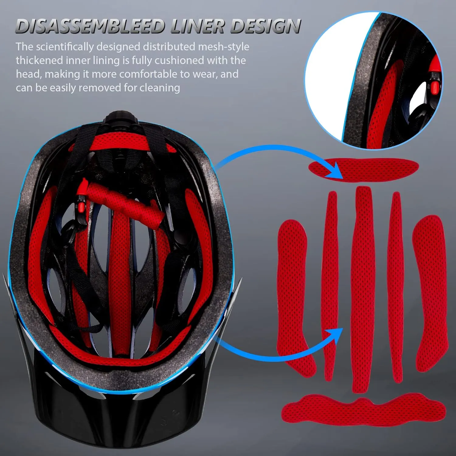 Bike Helmets for Men - Women Bicycle Helmet Adult - Certified Lightweight Comfort Adjustable Cycling Helmet with Detachable Visor for Mountain Road Biker
