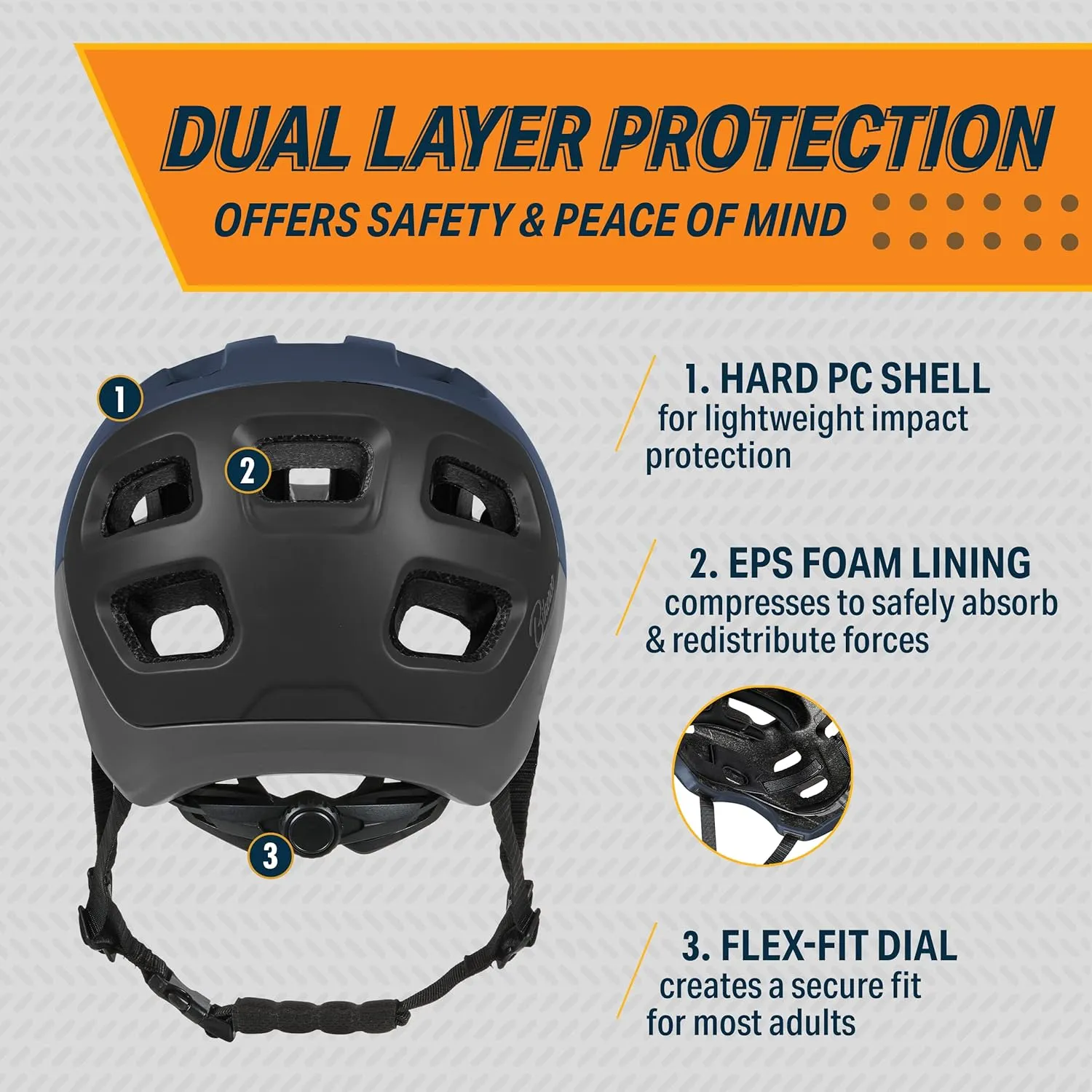 Bikeroo Bike Helmet Adult Cycling Safety Protection MTB Road Mountain Bicycle Head Protection Sports Equipment Outdoor Adventure