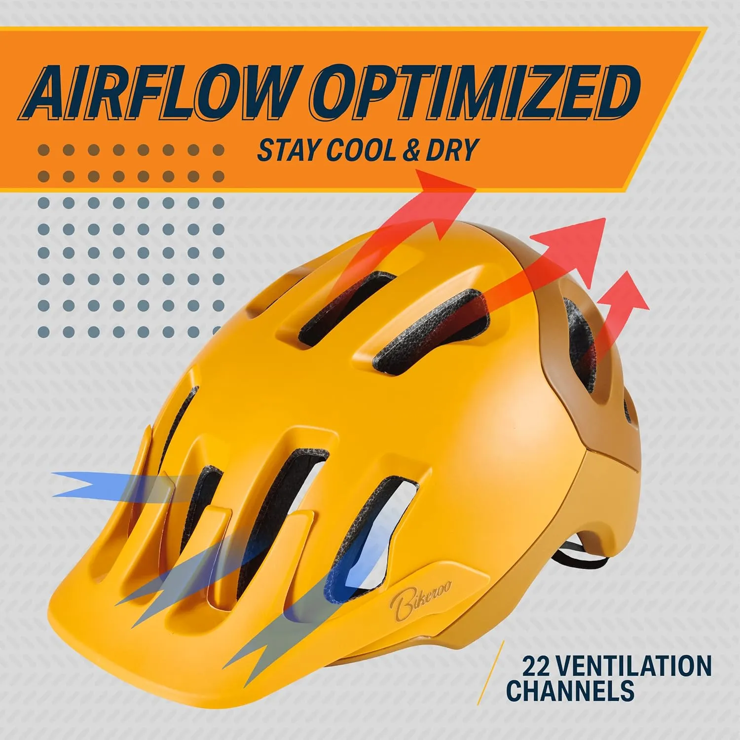 Bikeroo Bike Helmet Adult Cycling Safety Protection MTB Road Mountain Bicycle Head Protection Sports Equipment Outdoor Adventure