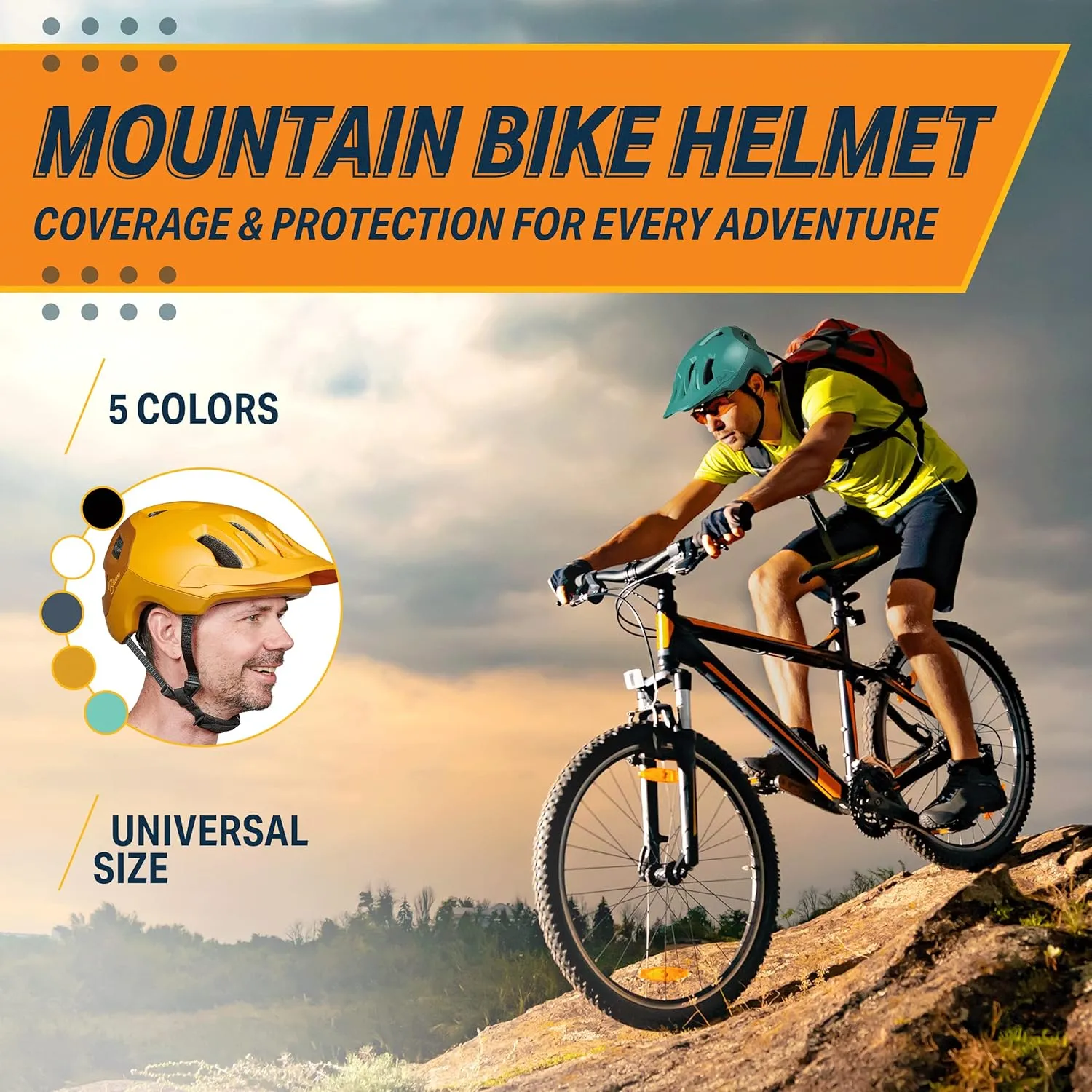 Bikeroo Bike Helmet Adult Cycling Safety Protection MTB Road Mountain Bicycle Head Protection Sports Equipment Outdoor Adventure