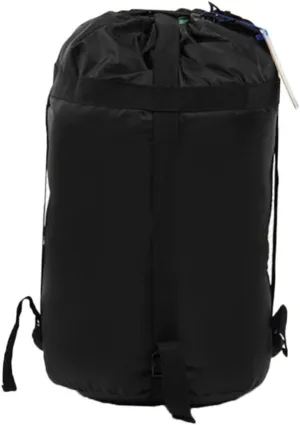Black Sleeping Bag Compression Sack High Capacity Reinforced Seam Protects Water Rain Damage
