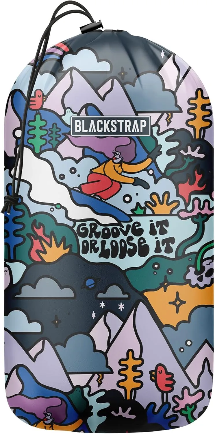 BlackStrap Stuff Sacks (2L, 7L, 12L Sizes), Draw Cord Opening, Compression Bags Made From 100% Upcycled Fabric, Hannah Eddy Groove It 7L