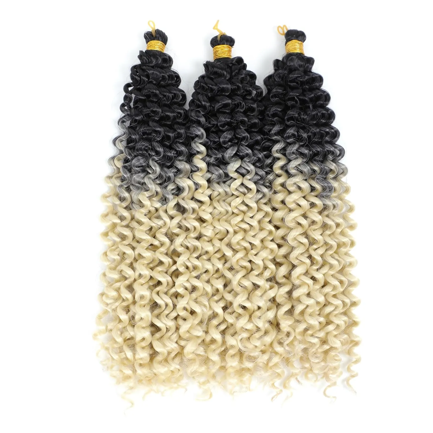 Blonde Crochet Hair for Black Women Gogo Curl Crochet Hair 1b/613 Braiding Hair Curly 14 Inch 3PCS (1B-Blonde)
