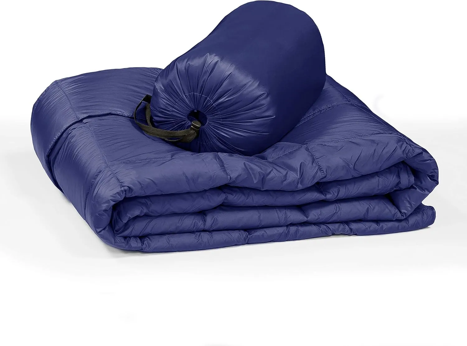 Blue Ridge Activ Fluffy 650 Fill Power Outdoor Packable Down Throw Blanket for Camping Hiking with Carrying Pouch - Lightweight and Durable Blanket 60" x 70" for Traveling, Beach Trips