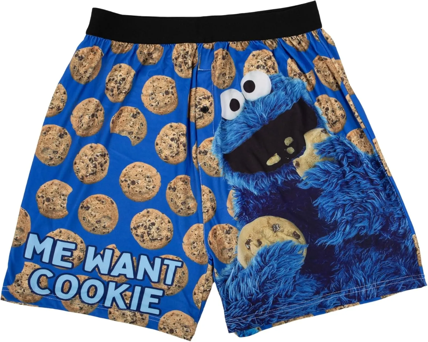 BRIEF INSANITY Sesame Street Comfortable Fit Boxer Shorts | Funny & Cute Sesame Street Graphic Print Boxers for Women & Men