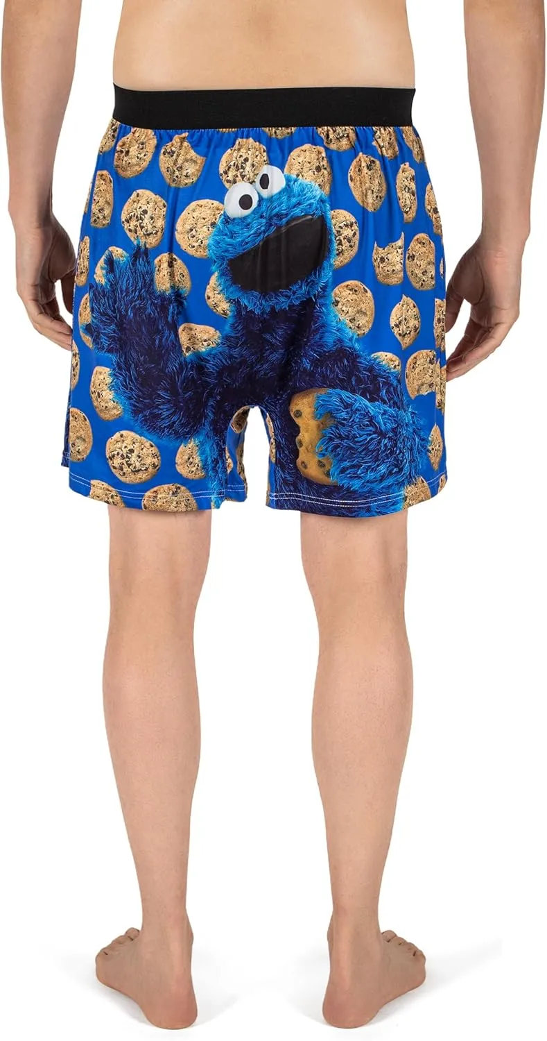 BRIEF INSANITY Sesame Street Comfortable Fit Boxer Shorts | Funny & Cute Sesame Street Graphic Print Boxers for Women & Men